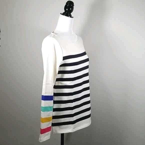 Talbots Women's Sweater 100% Cotton Knit Stripped - Picture 3 of 7